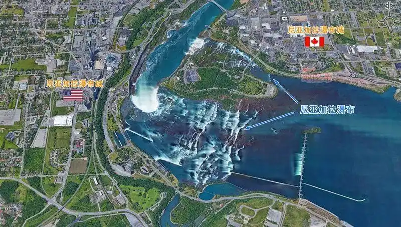 五,尼亚加拉瀑布与伊瓜苏瀑布,维多利亚瀑布并称为世界三大跨国瀑布