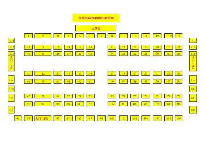 招聘会会场布置图(秋)