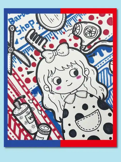 创意美术小小发型师