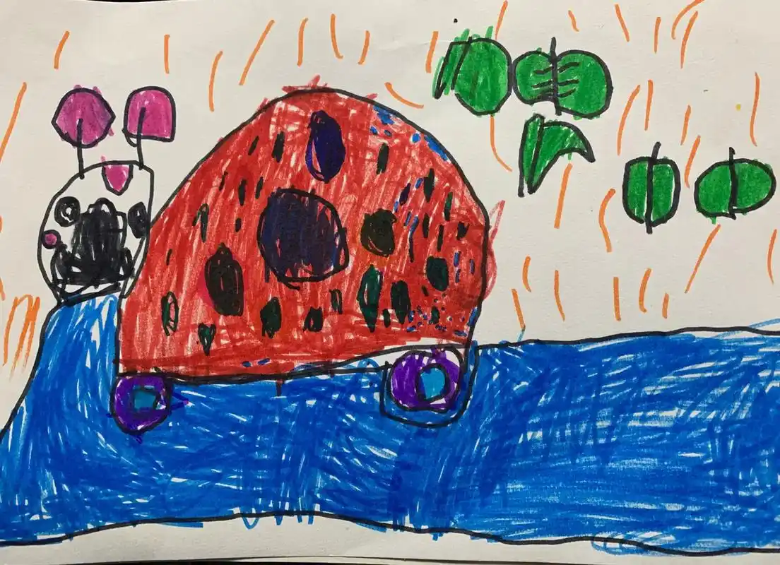 中班作品集,记录一下!留给长大的你欣赏!#儿童画 - 抖音