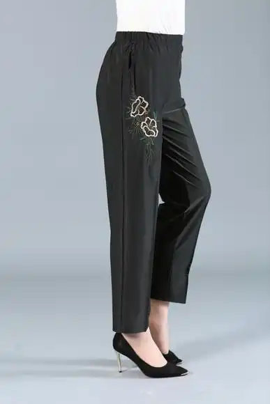 夏季新款微弹韩丝九分裤