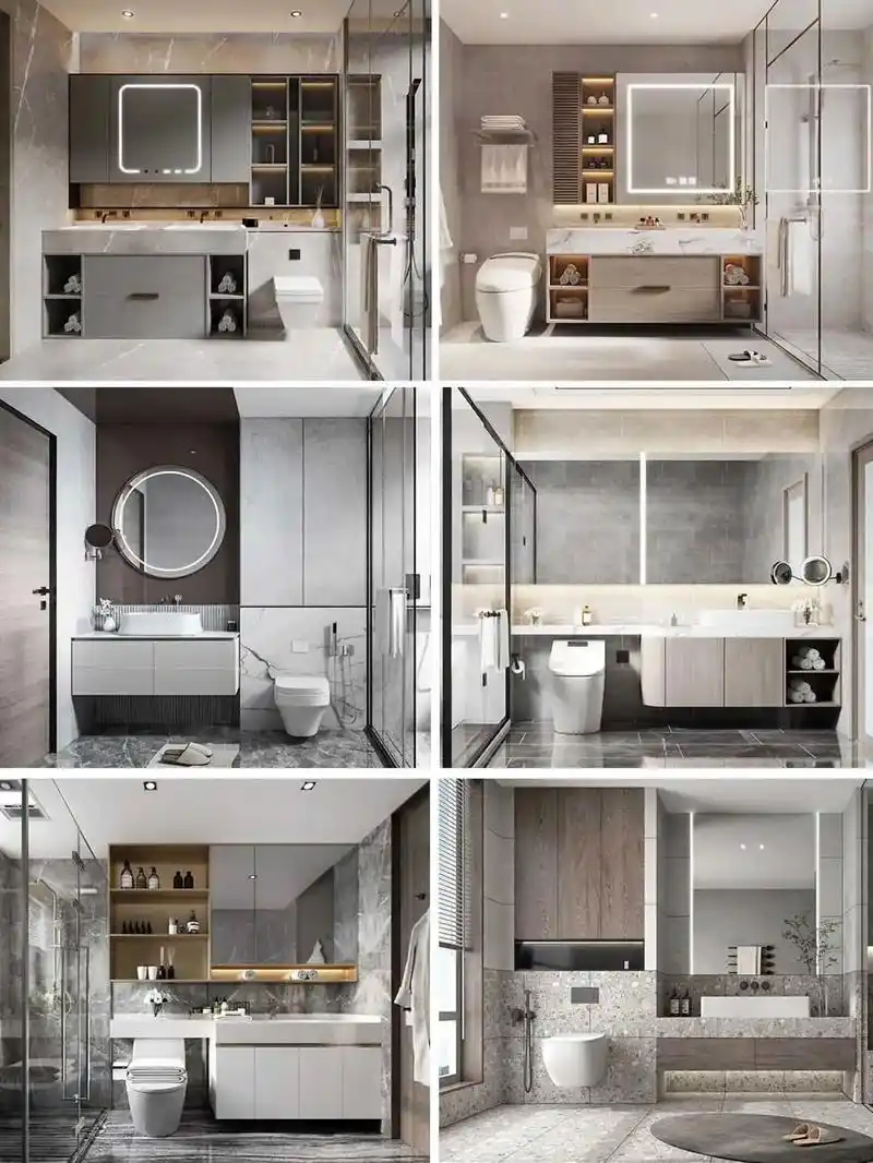 杭州现代简约卫生间装修效果图 - 抖音