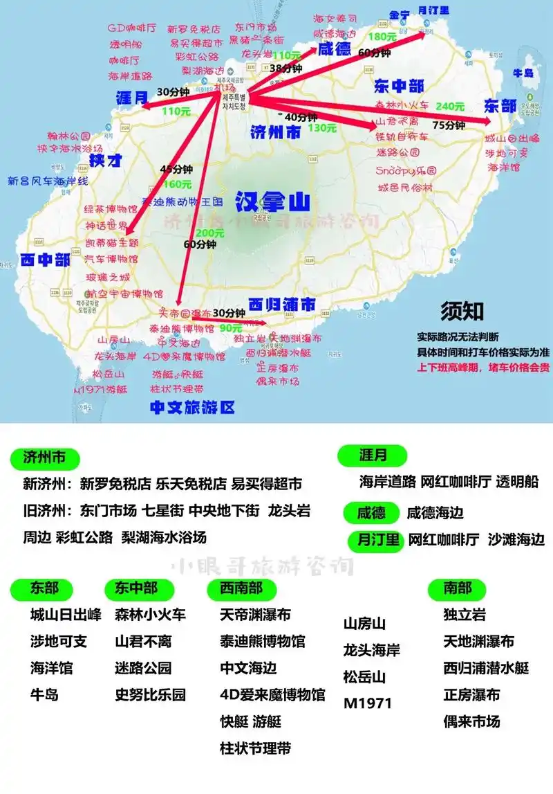 济州岛旅游攻略  一张图搞定.来济州岛玩啦 太多攻略看的都蒙 - 抖音