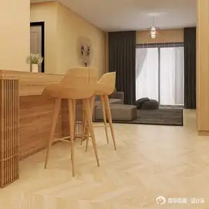 奶油原木色瓷砖仿实木地砖卧室阳台客厅地板砖200*1200暖色木纹砖