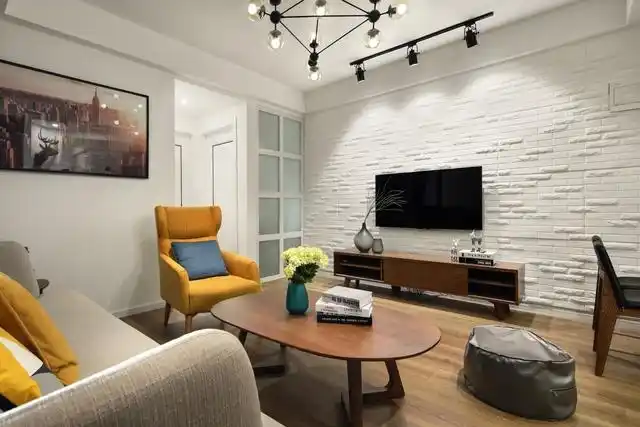 北欧风二居室电视墙装修效果图