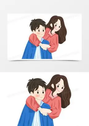 卡通给女朋友送花1444男生背女朋友图片00手绘卡通男孩给女朋友网购