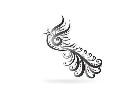 古代鸟古代凤凰鸟标志矢量图像照片