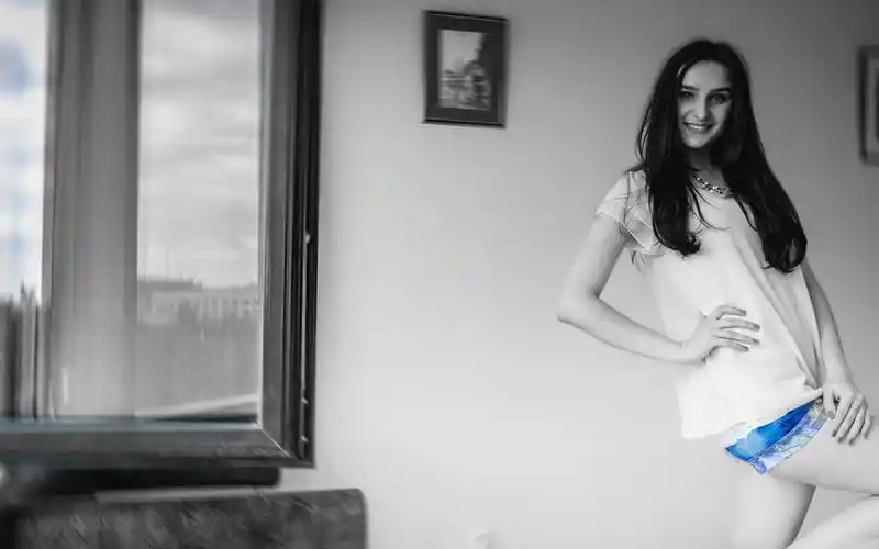 欧美美女黑白复古风,高清图片,电脑桌面-壁纸族