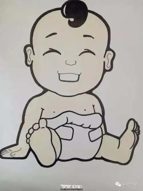 【卡通插画】手绘pop海报中的小宝宝画法