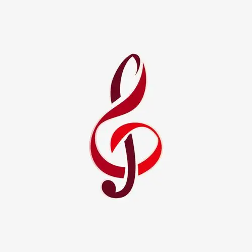 矢量红色的音乐符