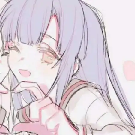 动漫闺蜜头像二人可爱眼睛里藏着你