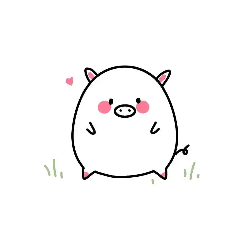 一看就会的简笔画:可爱的胖猪猪#简笔画 - 抖音