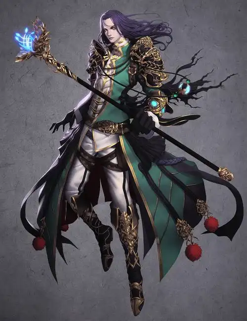 法师|插画|游戏原画|cgtankey_原创作品-站酷zcool