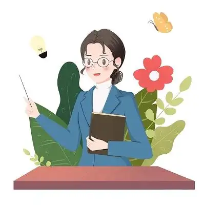 教师卡通png插画元素老师