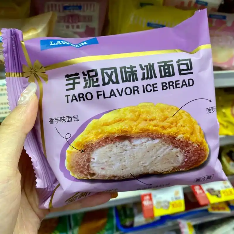 罗森冰面包 热量&重量 90主要原料:如图.