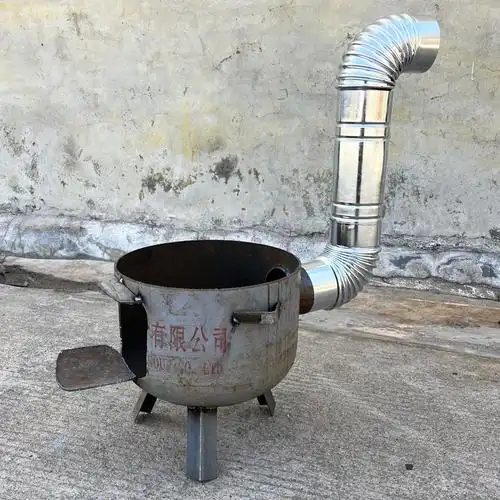 灶炉用柴火户外铁锅炖地锅材火灶台单灶家用农村煤气罐改装柴火炉
