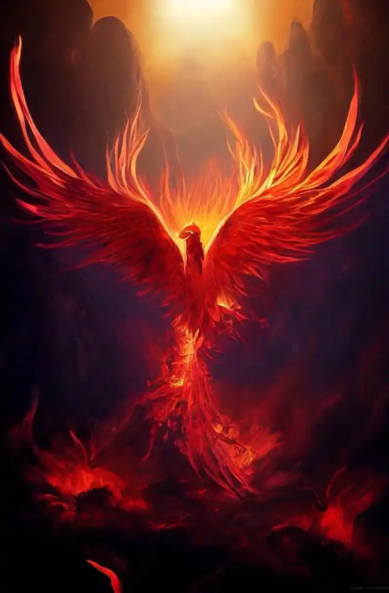 凤凰涅槃是指凤凰在火中燃烧后重生并得到永生的过程,比喻一种不 - 抖