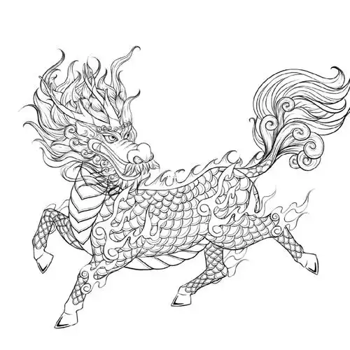 麒麟踏祥云,人间百难消#procreate  #procreate绘画  #我的绘画成长史