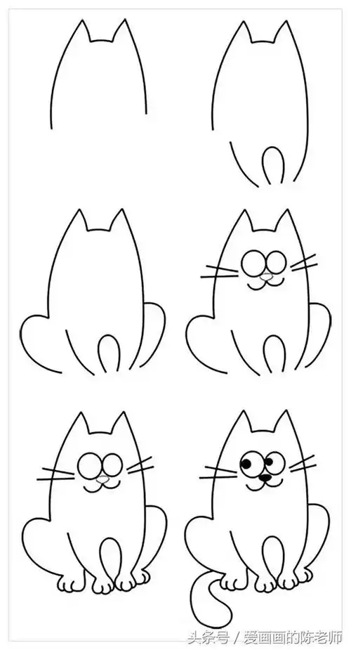 最简单的小动物简笔画教程,每天学画3分钟,孩子变成小画家