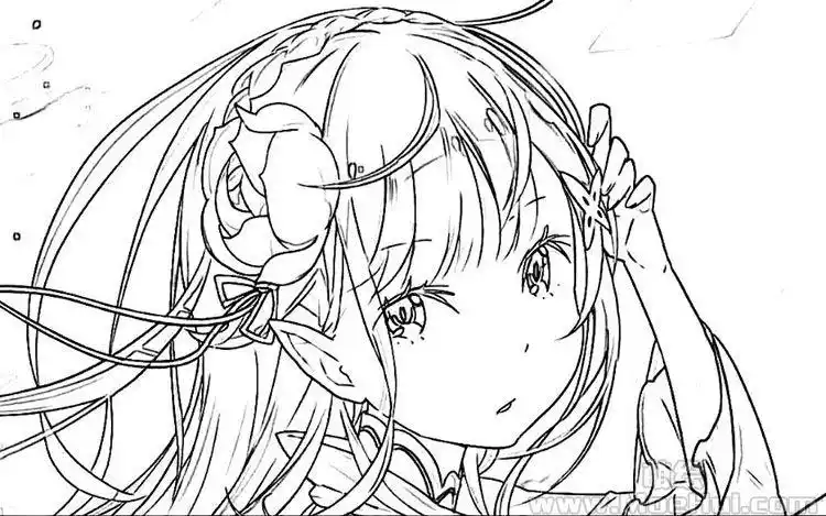 [新手练习线稿][re:从零开始的异世界生活]爱蜜莉雅[16p]