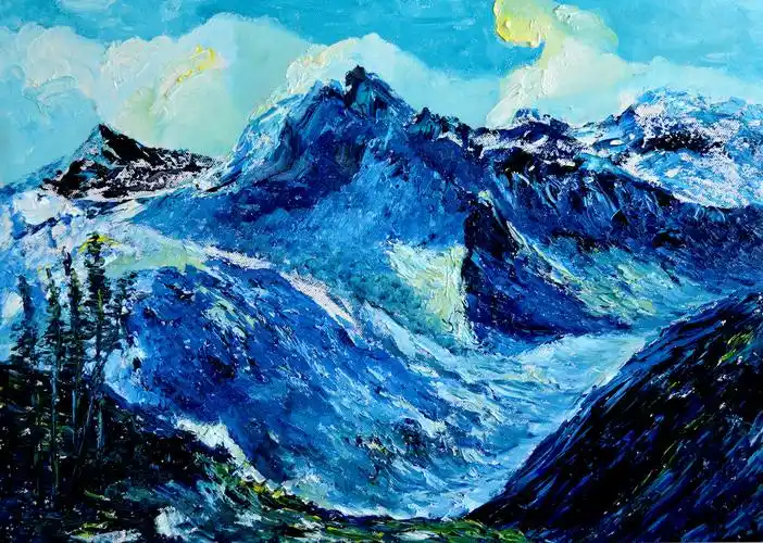 雕塑石雕 西画 油画风景 > 盛夏一抹蓝  编号:p00862 类别:油画风景