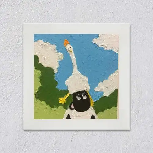 油画棒画no7可爱小羊肖恩