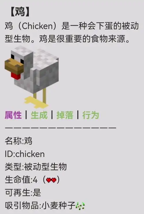 mc生物图鉴之"被动型生物"