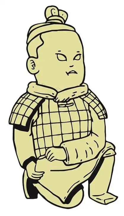 秦兵马俑怎么画简笔画