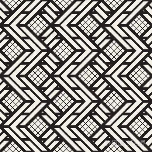 矢量无缝时尚花纹.现代时尚的重复纹理.重复几何格