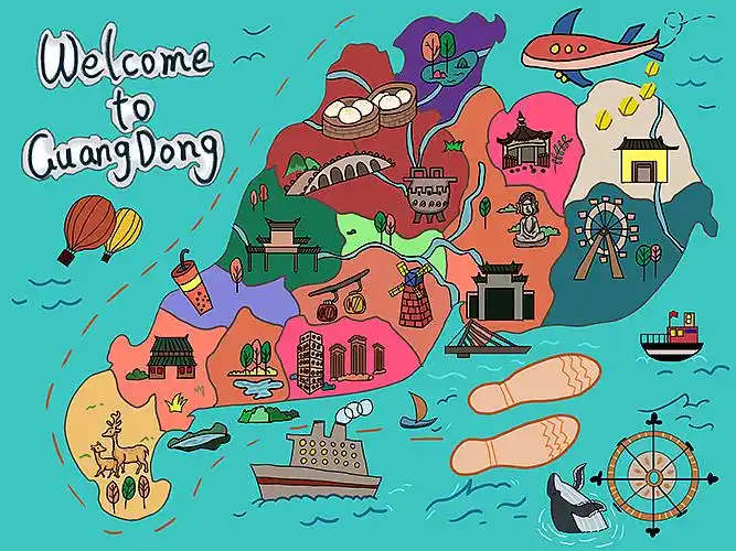 广东地图设计