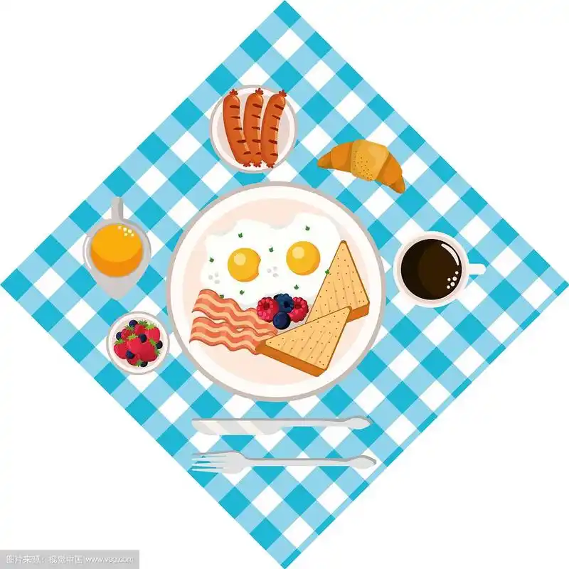 美味可口的早餐卡通