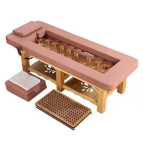 实木艾灸床砭石全身无烟艾灸理疗床中医养生按摩推拿家用熏蒸床