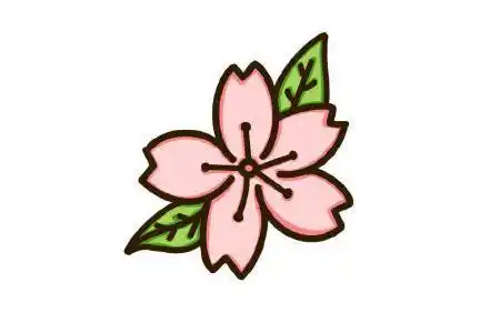 樱花简笔画教程盛开的樱花简笔画步骤儿童简笔画樱花的简单画法