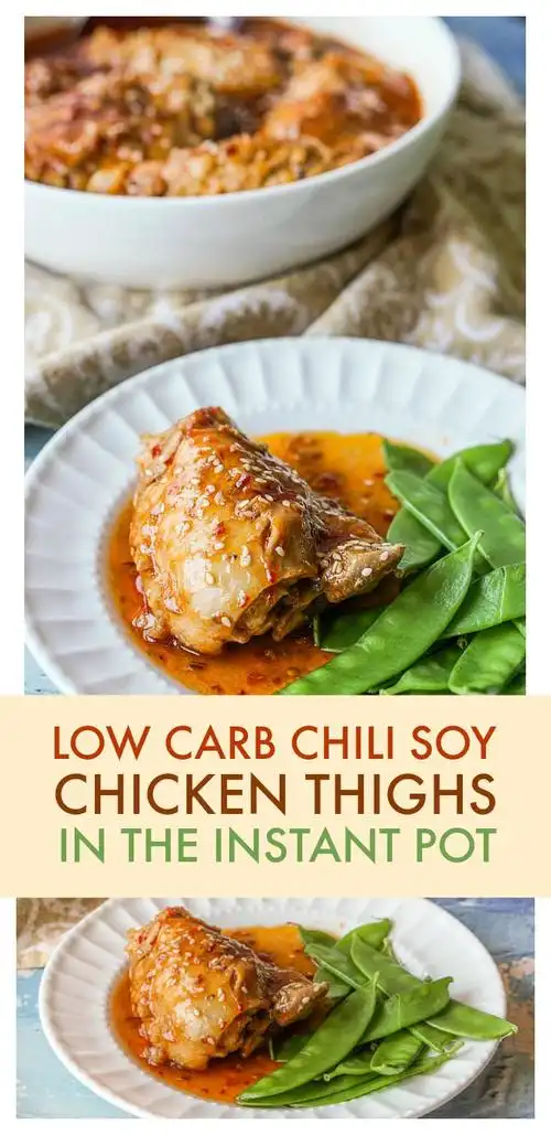 chili soy chicken thighs in the instant pot (low carb)