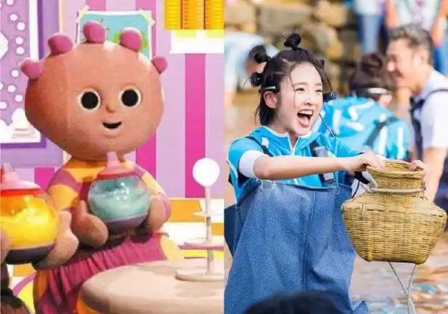 不过,当唐艺昕跟后面的天线宝宝站在一块的时候,网友都笑翻了,这明明