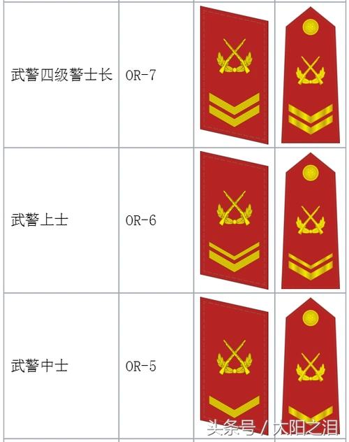武警两杠一星是什么军衔