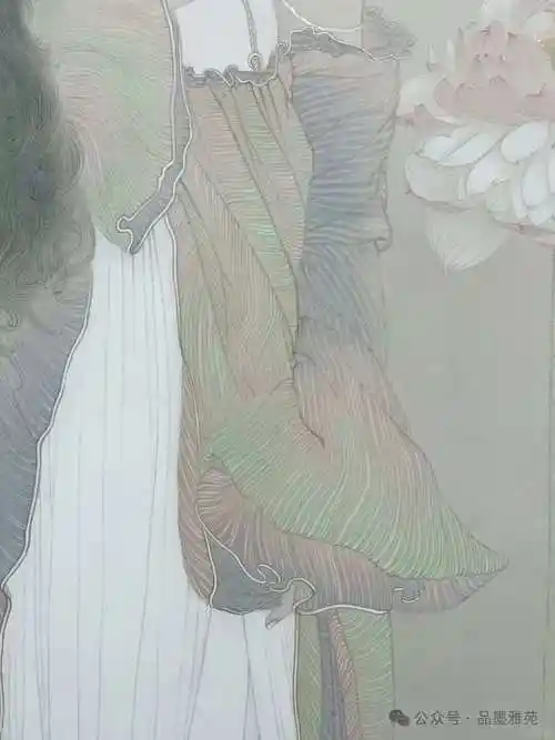 任乘鋈精品工笔现代女性人物赏析——在水一方