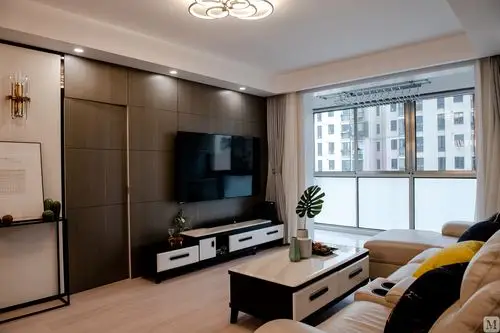 简约客厅背景墙装修效果图