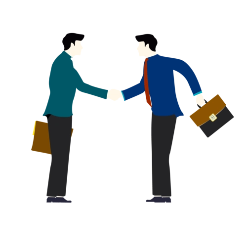 商务人士沟通交谈矢量图图片