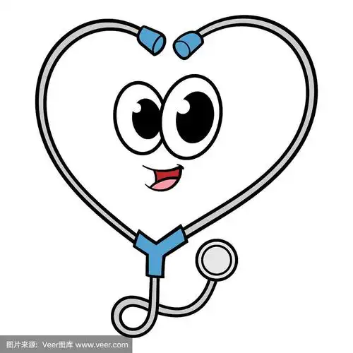 卡通听诊器字符