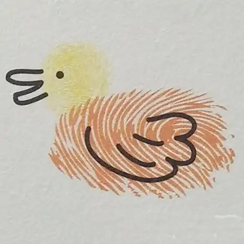 小鸭子指印画教程