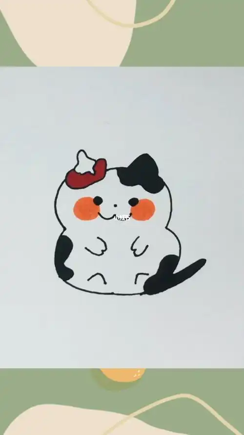 q版小猫简笔画#儿童简笔画  #画画的日常  #可爱简笔画  猫咪