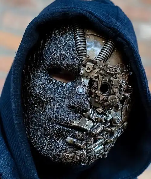 乌克兰艺术家的蒸汽朋克风面具,把密集恐惧症看沉默了