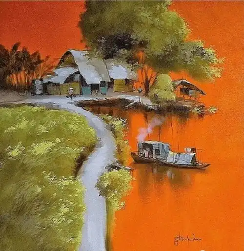 精通艺术,在绘画方面具有惊人的天赋,他的一组美丽乡村水彩作品,雅致