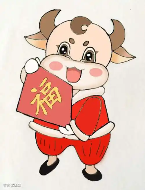 喜庆的牛年大吉创意年画