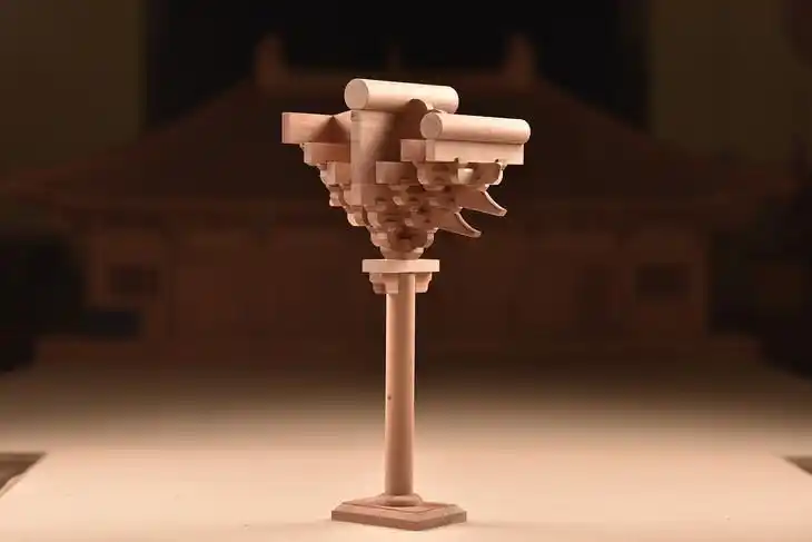 清式建筑榫卯斗拱积木设计精美榫卯拼装