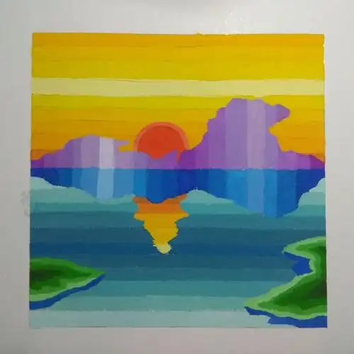 原创 作业 色彩构成 纯度明度推移