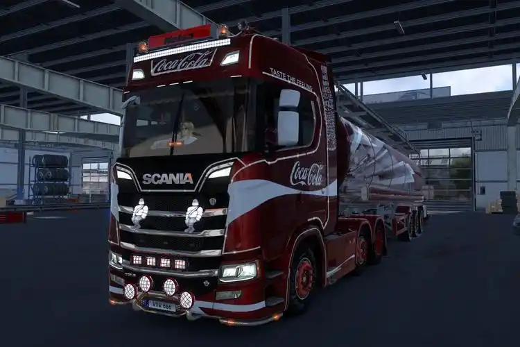 欧卡2斯堪尼亚s730可乐涂装