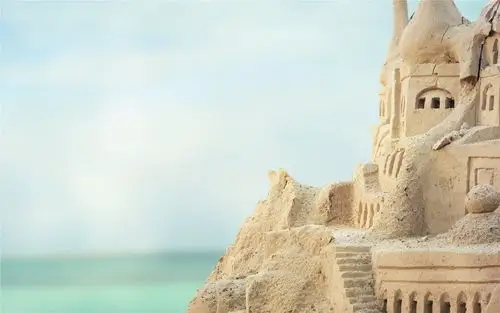 创意设计沙雕城堡高清桌面壁纸下载