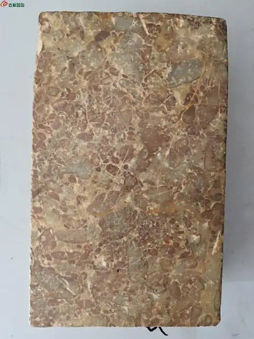 老花斑石砚砖一块